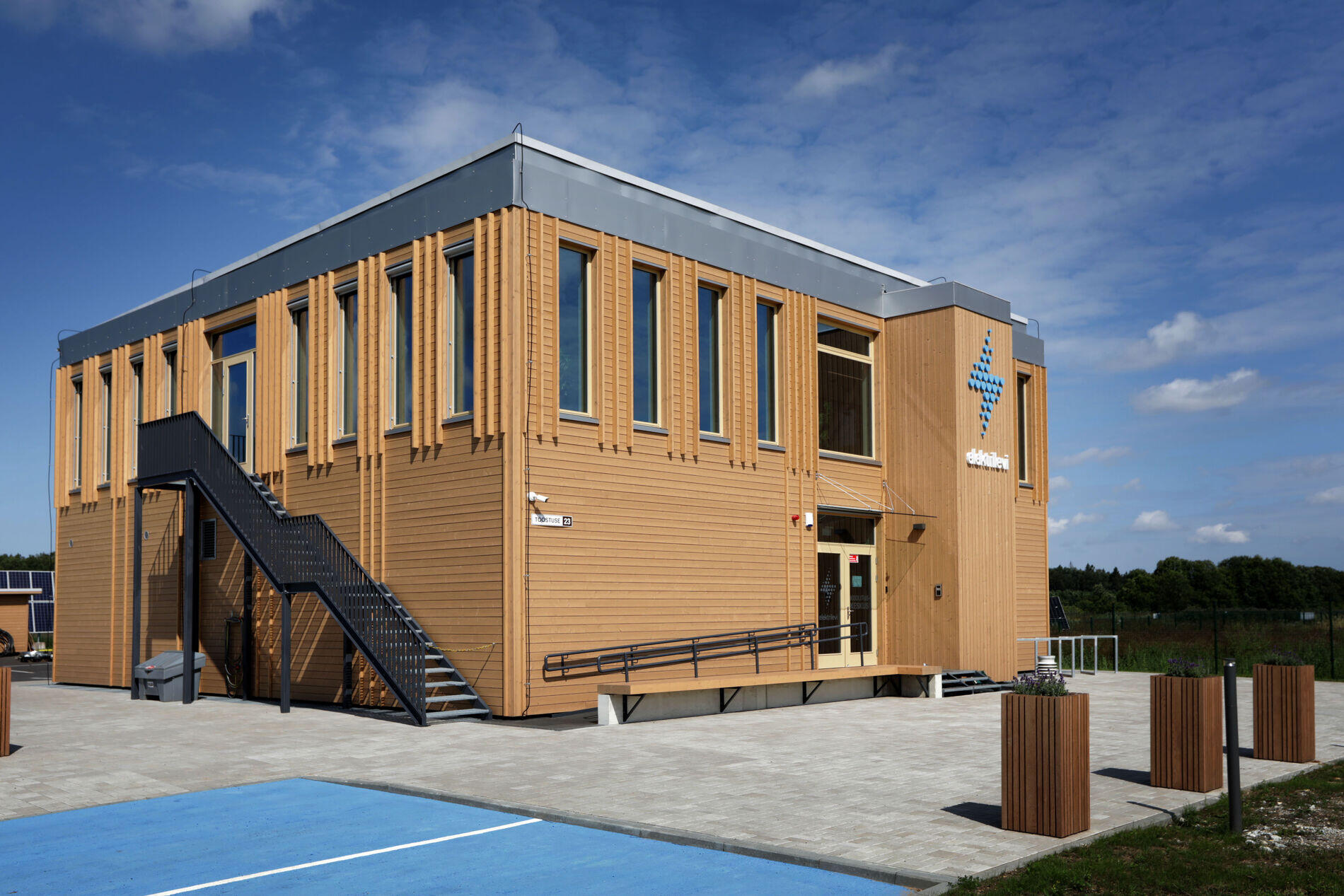Elektrilevi Training Centre, built from timber modules